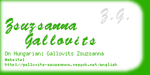 zsuzsanna gallovits business card